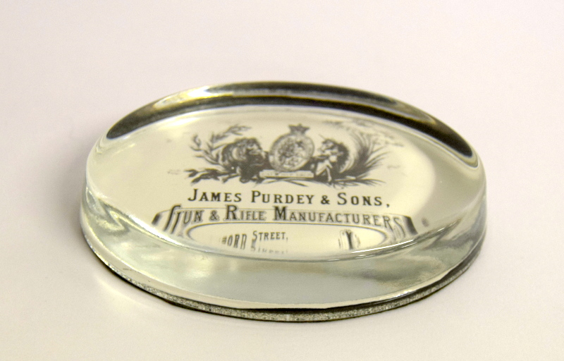 A James Purdey & Sons Gun and Rifle Manufacturers Oxford St London paperweight 10cms x 7cms x 2cms - Image 2 of 3