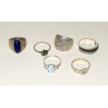 Silver fashion rings