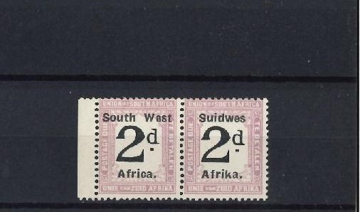 South Africa 2s Pair D35 Mint Never Hinged