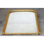 Large Victorian Overmantle mirror 110 x 80cm