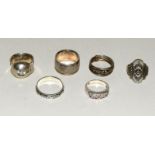 Silver fashion rings