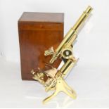 Compound Microscope A fine quality late nineteenth century microscope made by Henry Crouch of
