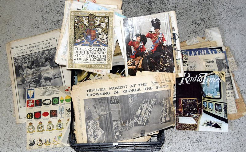 Selection of commemorative newspapers and Royal Memorabilia