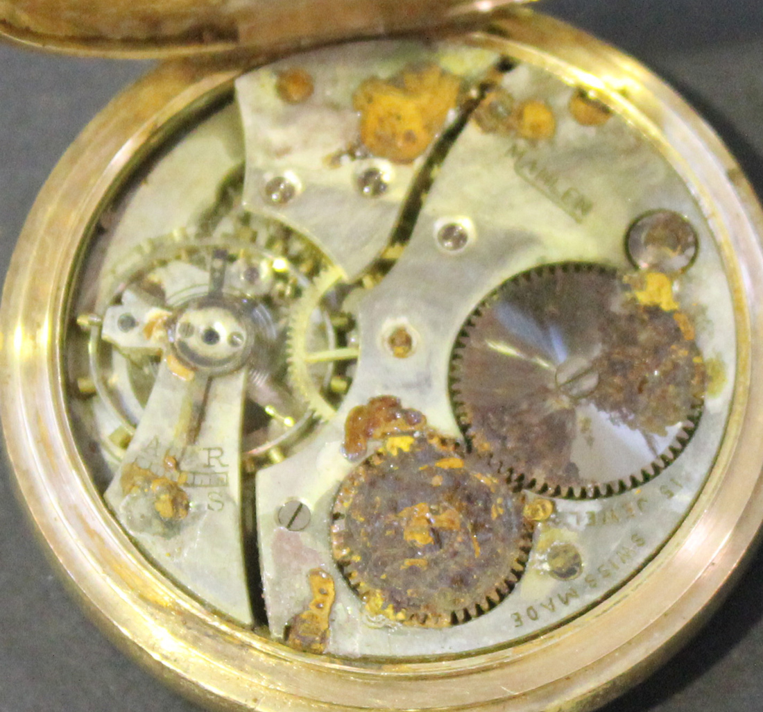 A 9ct gold cased keyless wind open-faced gentleman's pocket watch, Chester 1924, case diameter - Image 2 of 2