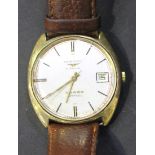 A Longines Admiral Automatic gentleman's wristwatch, the signed circular silvered dial with centre