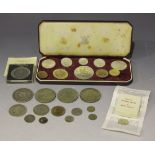 An Elizabeth II Coronation Year ten coin specimen proof set 1953, cased, five crowns, comprising