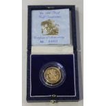 A proof half-sovereign 1988 with a Royal Mint case.
