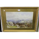 E. Ware Bussell - 'Dartmoor, Devon' (View of a Clapper Bridge), watercolour, signed, titled and