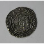 A silver groat, probably Henry VI, with mint mark cross fleury.