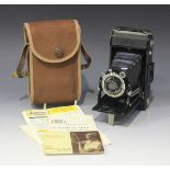 A Zeiss Ikon Nettar 510/2 folding camera with black leather bellows and Nettar Anastigmat 1:7.7 f=