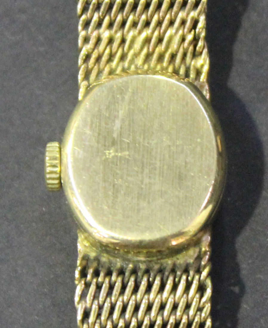 A Longines 9ct gold lady's bracelet wristwatch, the signed jewelled movement numbered '410', ' - Image 2 of 3