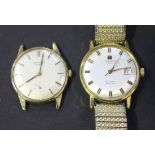 A Longines 9ct gold circular cased gentleman's wristwatch with a signed jewelled movement,