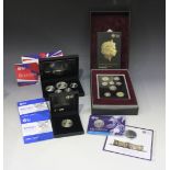 A Royal Mint 2015 silver proof eight coin year type set, with presentation box, a Royal Mint