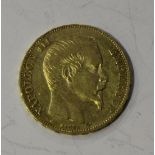 A France Napoleon III gold twenty francs 1856A.