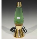 A mid-20th century 'Astro' lamp with coppered fittings, height 42cm, together with original