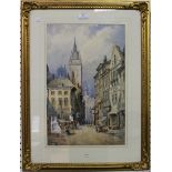 Cecil Jack Keats - 'Dijon' and 'Ghent', a pair of watercolours, signed, titled and dated 1900 and