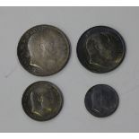 An Edward VII four coin Maundy set 1904.