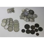 A group of British mostly pre-1920 silver coinage, comprising a Victoria Old Head crown 1895, two