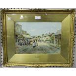 G. Goodall - 'La Guize', watercolour, signed, 23.5cm x 34.5cm, within a titled mount and gilt