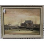 G. Sinden - Harbour Scene, oil on board, signed, 36cm x 50cm.