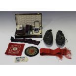A collection of early 20th century silver school sporting awards, other various medals and awards, a