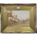 Thomas Hunn - 'Chilham, Kent', early 20th century watercolour, signed and titled, 24cm x 33cm,