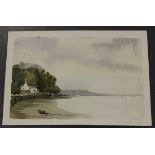 Ronald Birch - 'Calm Water, Pin Mill', watercolour, signed and titled, 38cm x 56cm, together with