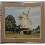 Douglas Elliott - Shipley Windmill, 20th century watercolour, signed, 46cm x 52cm.