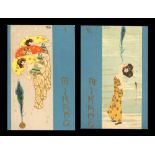 A set of 6 colour lithographed postcards by Raphael Kirchner from the 'Mikado' series, circa 1900.