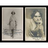 A collection of approximately 56 postcards in an album and loose, the majority of actors, some