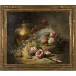 Laurence, Continental School - Still Life Study of Fruit, 20th century oil on canvas, signed, 44.5cm