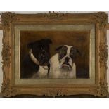 Lucy Waller - 'Dante and Titan' (Study of Prizewinning Bulldogs), oil on canvas, signed and dated