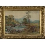 Henry John Yeend King - 'The Lledr Valley, South Wales', watercolour, signed recto, label verso,