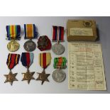 A 1914-18 British War Medal and a 1914-19 Victory Medal to '453584 Pte.L.Hockey. 11-Lond.R.', a