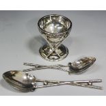 A George V silver small golfing trophy in the form of a goblet, the rim detailed 'Dunlop Golf Ball