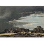 Rowland Hilder - 'Late Autumn nr Ash Vale', watercolour, signed recto, titled verso, 25cm x 36cm,