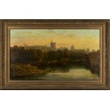 Attributed to J. Allan - View of Windsor Castle, late 19th Century oil on canvas, 60cm x 105.5cm,