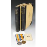 A 1914-18 British War Medal and a 1914-19 Victory Medal to '2-Lt. W.J.Beckett.', mounted on a bar as