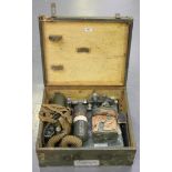 An Autoprotettore S.C.M. 37 gas mask and oxygen supply set by Società Anonima Bergomi, Milan,