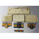 A 1914-18 British War Medal and a 1914-19 Victory Medal to '199862. Pte. 2. F.W. Kemish. R.A.F.'