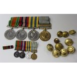 A group of four medals to 'Lieutenant R.M. Fillery R.N.', comprising 1939-45 Defence Medal, 1939-