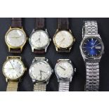 Seven gentleman's wristwatches, including Tissot Seastar Automatic, Seiko 5 Automatic, Accurist,