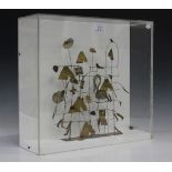 Luciano Bonomi - 'The Grand National', a wrought brass abstract composition with a framework