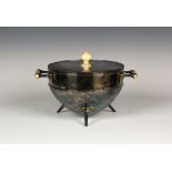 A Hukin & Heath plated soup tureen and cover, circa 1880, designed by Dr Christopher Dresser, of