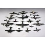 A collection of Dinky Toys civilian and military aircraft, including a No. 62y Giant High Speed
