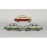 Two Dinky Toys No. 164 Vauxhall Crestas, finished in grey and green, and another finished in red and