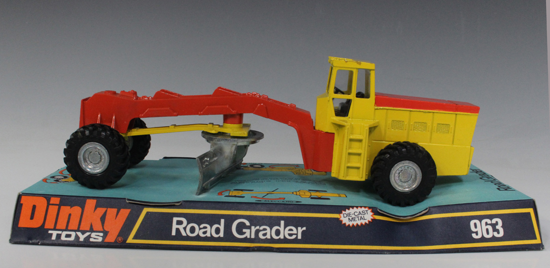 A Dinky Toys No. 430 Johnson 2-ton dumper, within a window box, a No. 963 road grader, within a - Image 2 of 2