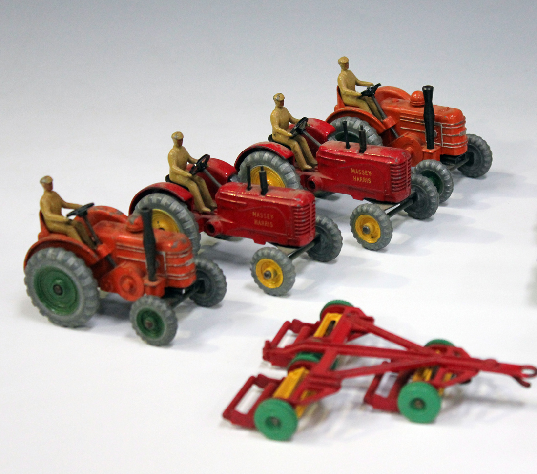 A collection of Dinky Toys tractors, vehicles and farm implements, including two No. 300 Massey - Image 3 of 3