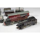 A Trix Twin Railway gauge OO 2-4-2 tank locomotive no. 168, finished in black LMS livery, a