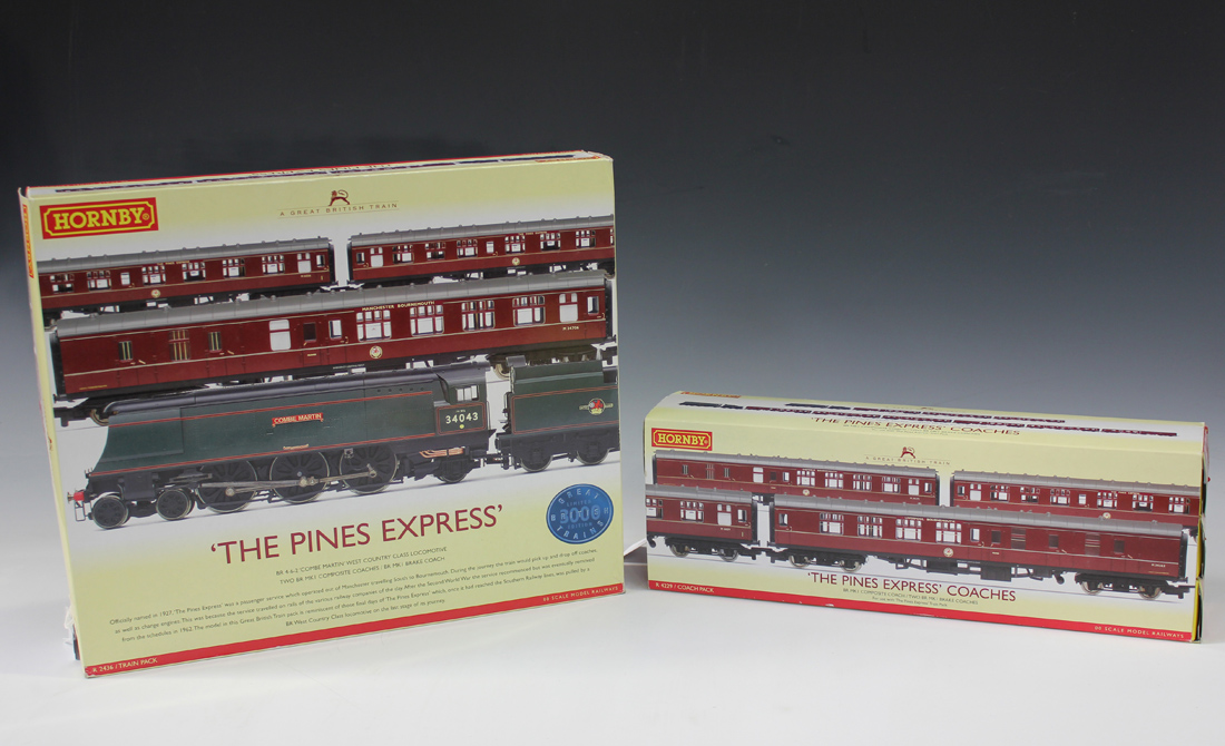 A Hornby gauge OO train pack No. R.2436 'The Pines Express', comprising West Country Class 4-6-2
